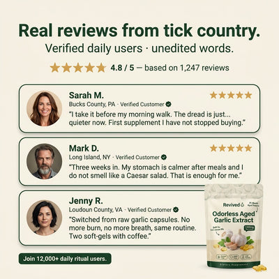 Revived Aged Garlic — real reviews from tick country, verified daily users